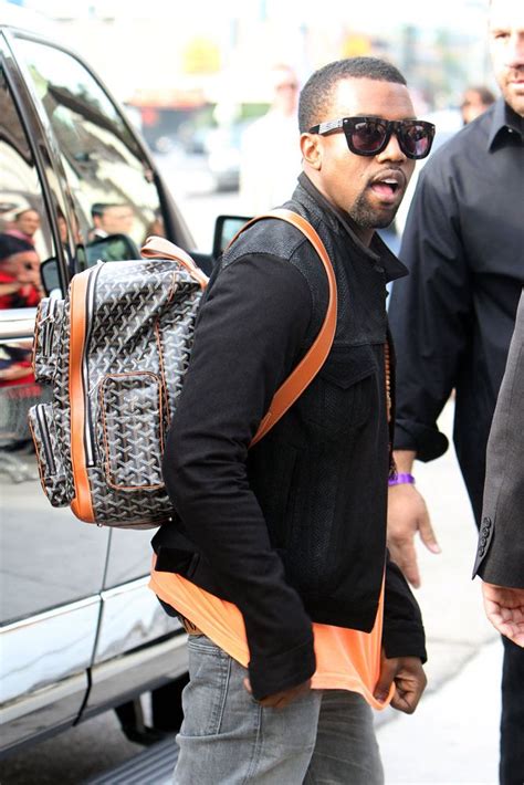 celebrities carrying goyard|kanye west Goyard bag.